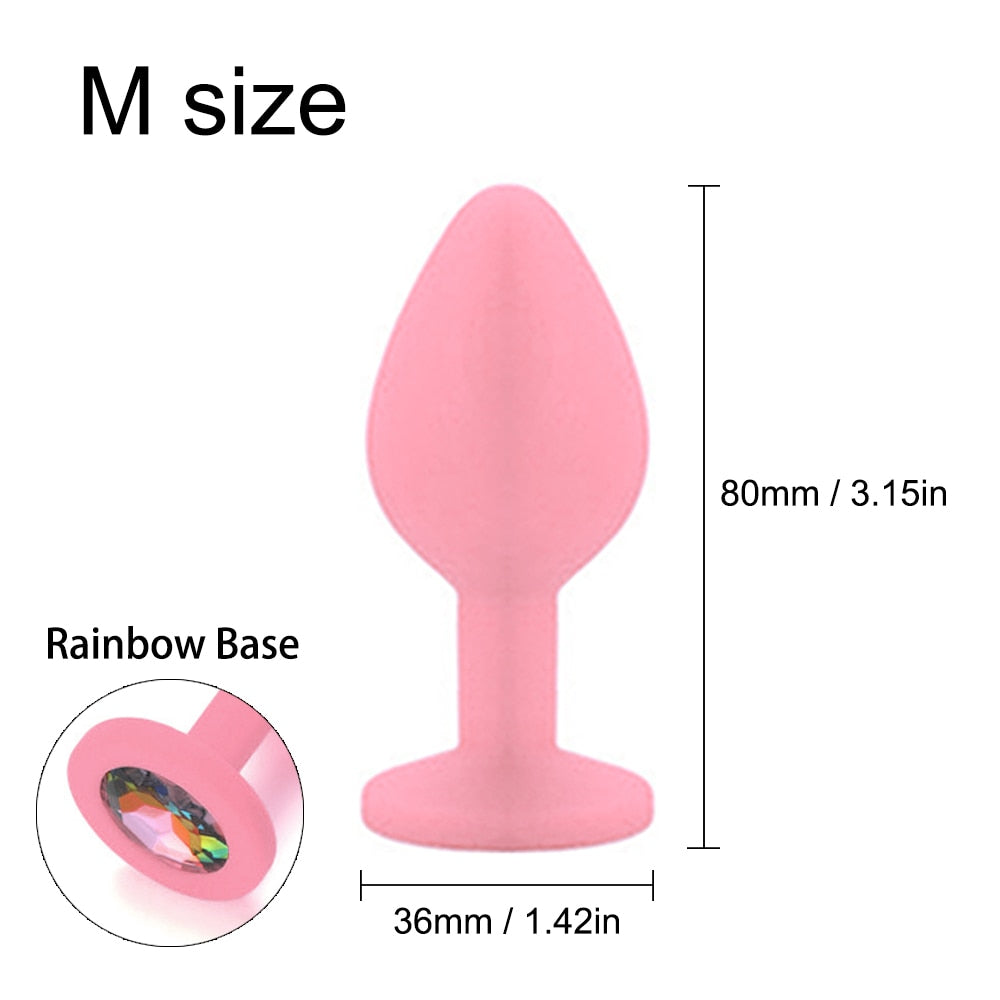 3 Sizes Sex Shop Adult Silicone Jewelry Anal Trainer Sex Prostate Back Yard Toy Anal Butt Plug for Women Man Couple Gay Unisex