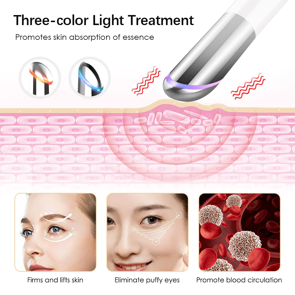 New IPL Vibration Eye Massager Anti Dark Circle Blue Light Anti Wrinkle Pen Hot Compress Beauty Device Machine
