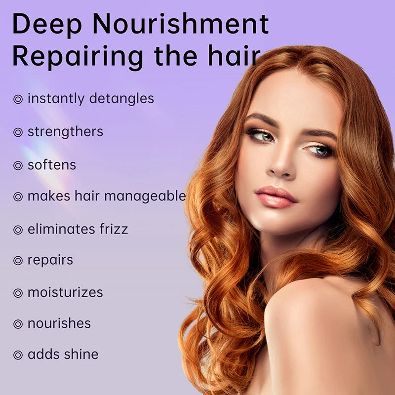 Smoothing Hair Conditioner Spray Mask Coconut Oil Frizz Removal After-Shampoo Treatment For Maltreated Hair Mask Leave-In Spray