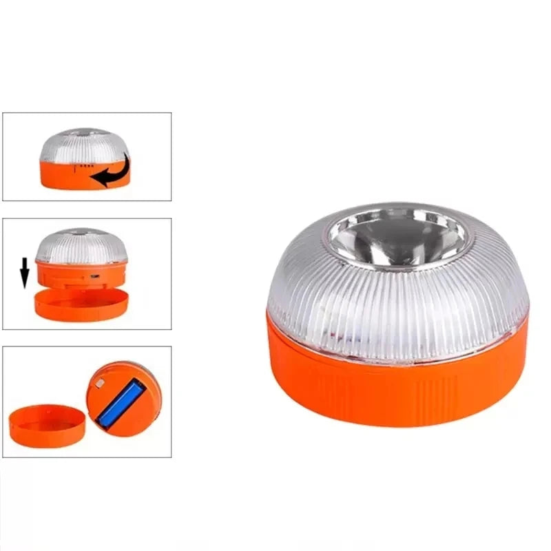 NEW Arrivals Car Emergency Beacon Light USB Rechargeable V16 Magnetic Induction Strobe Flashing Warning Light Help Flash Safety Signal Lamp