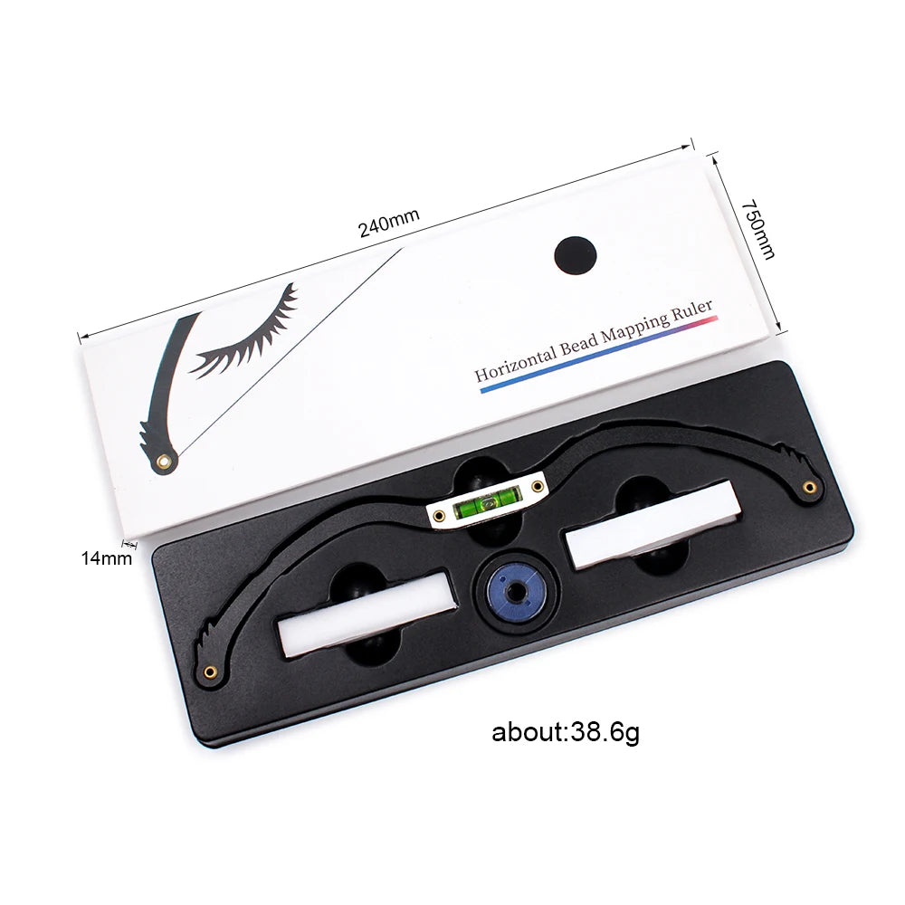 Semi-Permanent Eyebrow Positioning Metal String Mark Ruler Microblading Horizontal Tattoo Bead Mapping Ruler Measuring Brow