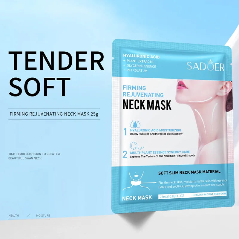 NEW 10PCS Set Korean Hyaluronic Acid Neck Mask Collagen Firming Neck Masks Nourishing Brighten Moisturizing Necks Women Beauty Korean Skin Care Products