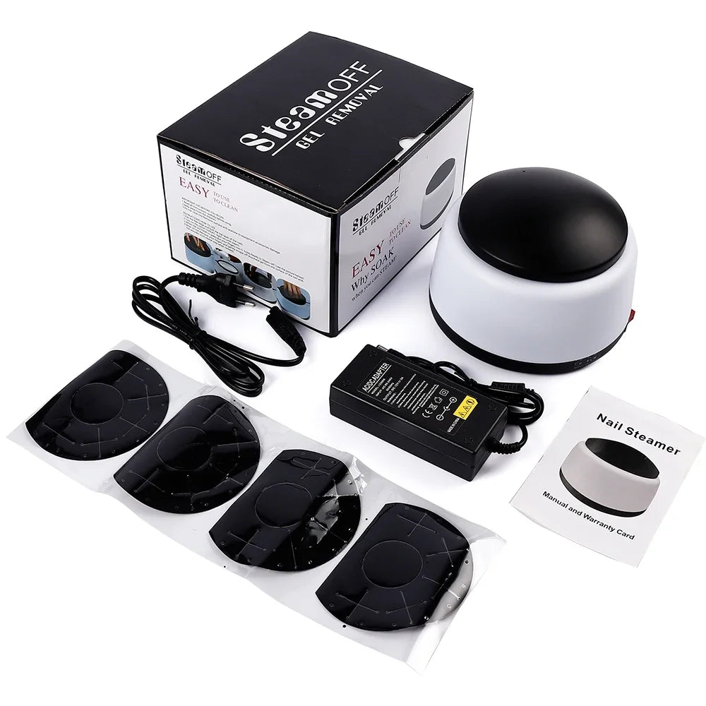 NEW Arrivals Portable 240V Automatic Steam Nail Gel Polish Removal Professional Gel Fast Remover UV Nails Steamer Cleaner Machine For Nail Art Manicure Ladies Girls Beauty Care Supplies Cosmetics Products
