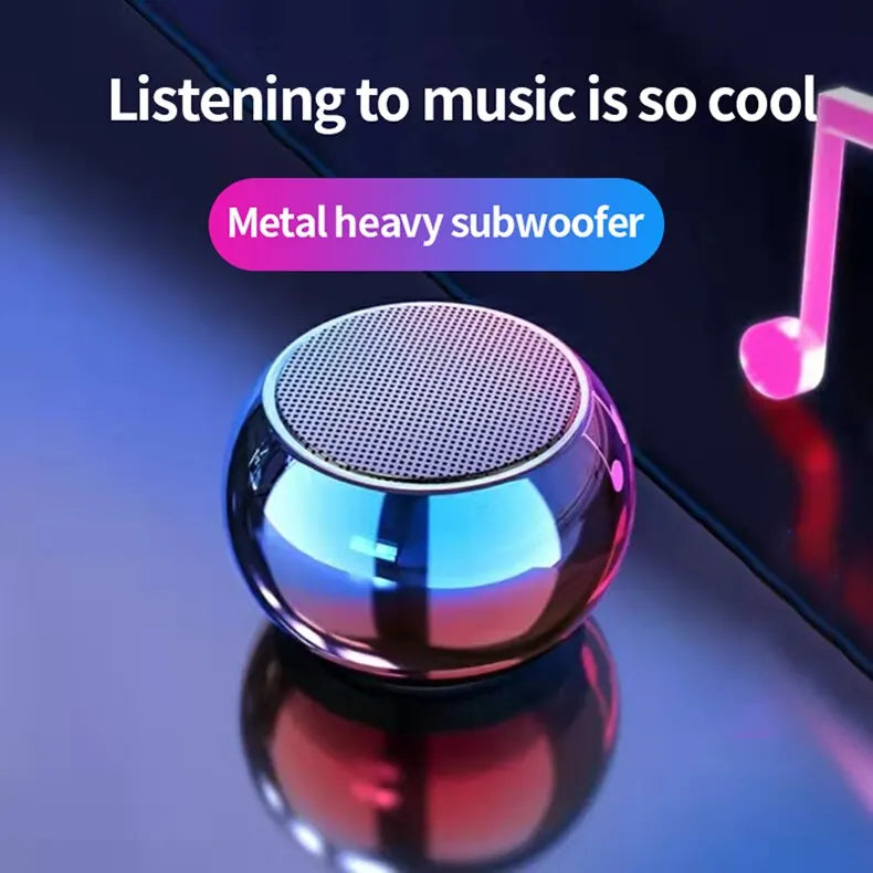 NEW M3 Flash Wireless Bluetooth Speaker Portable Small Steel Gun Metal Heavy Subwoofer Outdoor Mini Bluetooth Small Speaker Mobile Cell Phone Accessories Electronic Supplies