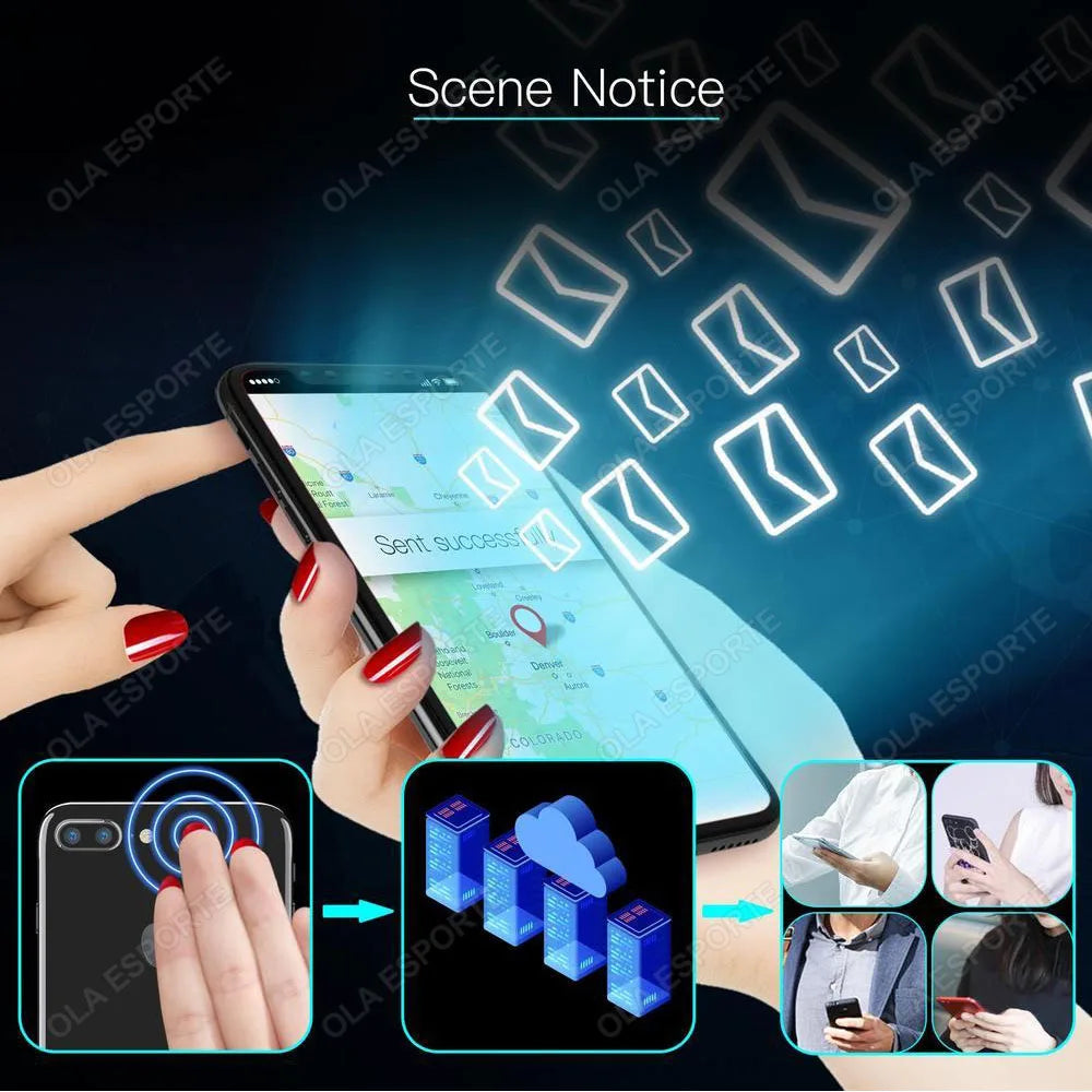 1-5-9PCS Set Smart Nail New Multi Function Micro-Chip Intelligent Nail Alarm SOS No Charge Required New NFC Smart Wearable Gadget For Phone Call Self Defence Women Elderly Children Men Safety Security Accessories Supplies Ele
