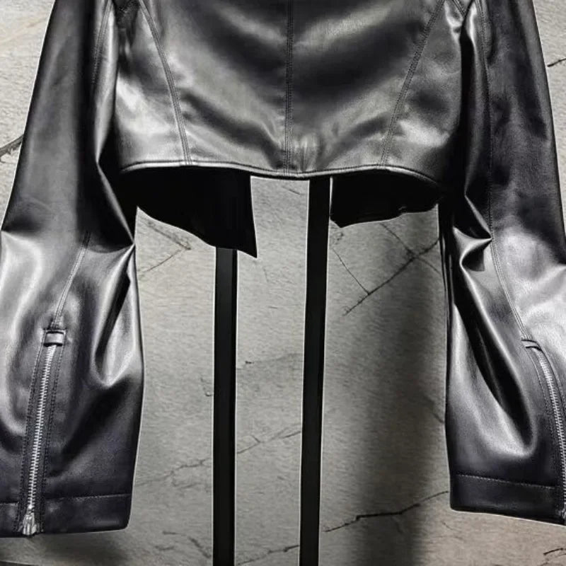 NEW Arrivals Y2K PU Leather Autumn Winter Jackets for Women Streetwear Solid Moto Bilker Style Chaquetas Ins Fashion Short Ropa De Mujer Girls Fashion Clothing Supplies