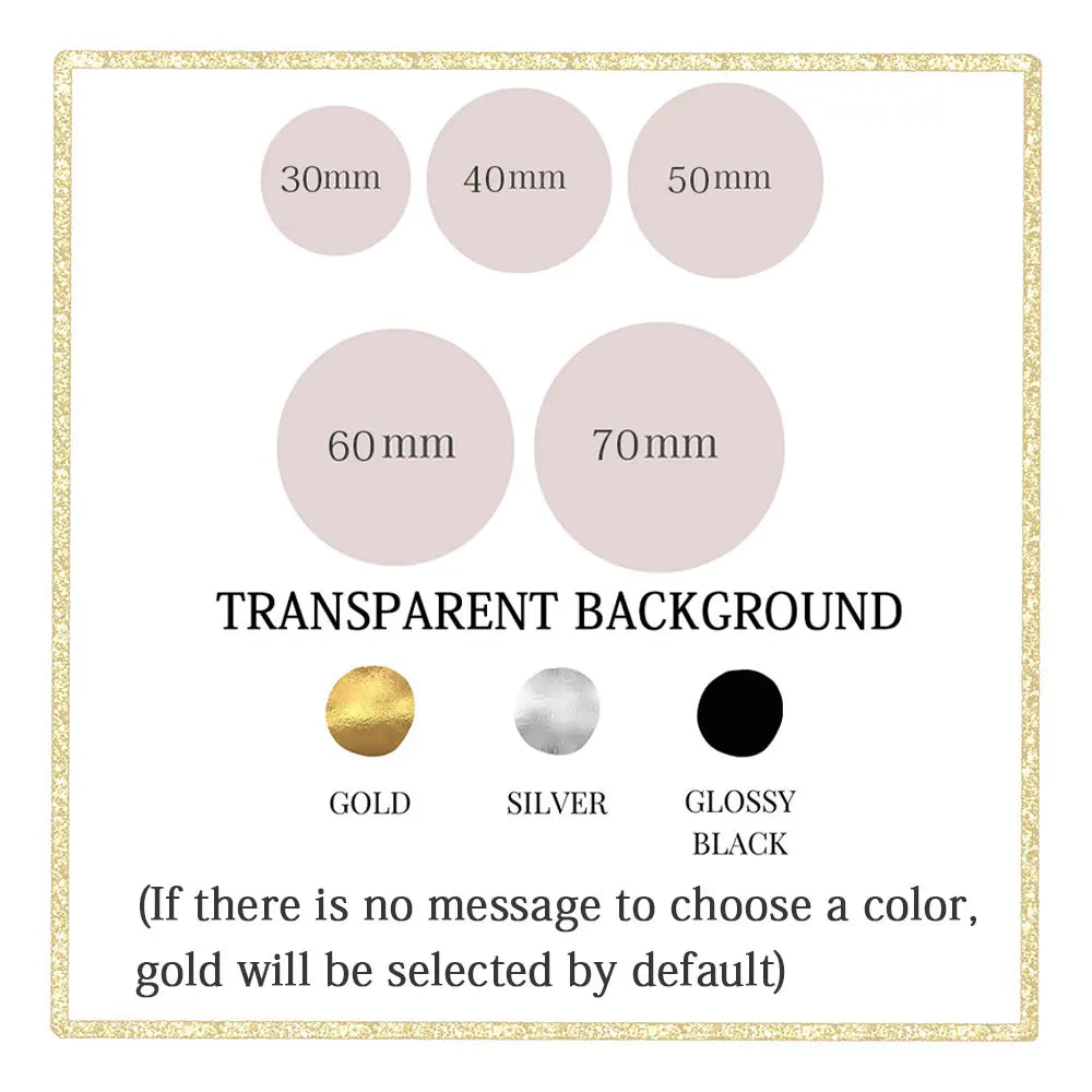 100 PCS Set Personalized Gold Foil Stickers Wedding Bridal Shower Party Appreciation Party Special Stickers Gift Tags