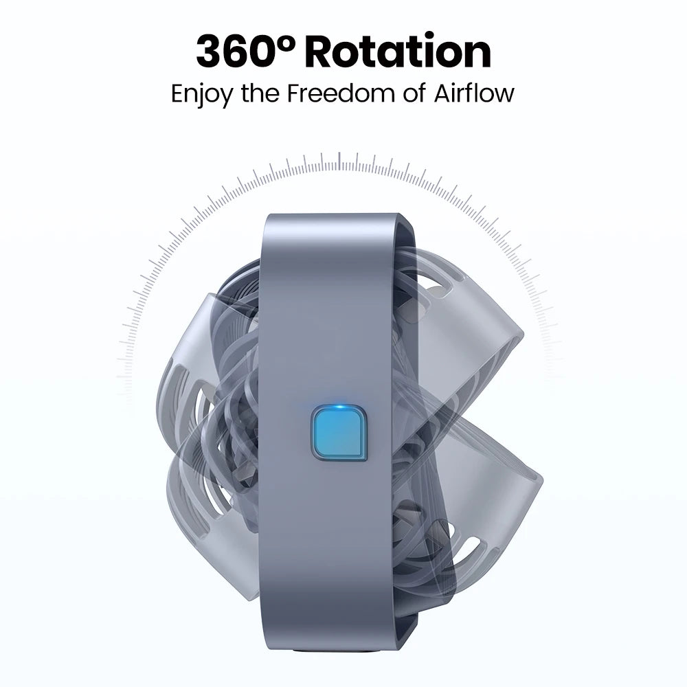 TOPK Small Personal USB Desk Fan,3 Speeds Portable Desktop Table Cooling Fan Powered by USB,Strong Wind,Quiet,for Home Office