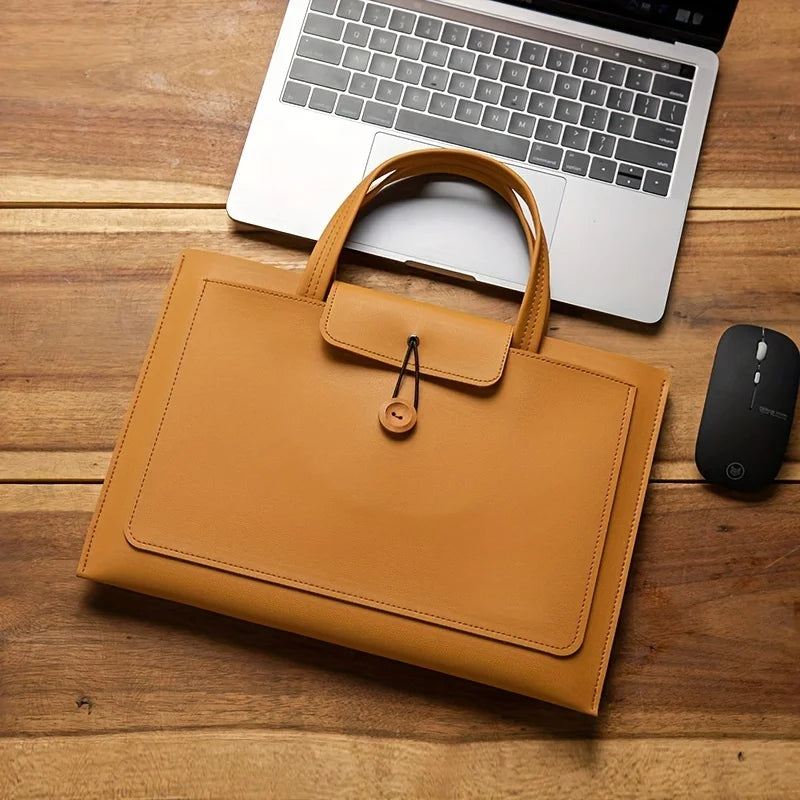 High Quality Leather Lightweight Laptop Tablets Bag/Business Travel Bag Briefcase, Large Capacity Storage Bag ,Applicable MacBook Air 13 Pro Max Huawei 15.6 Inch Computer Accessories Electronics Supplies