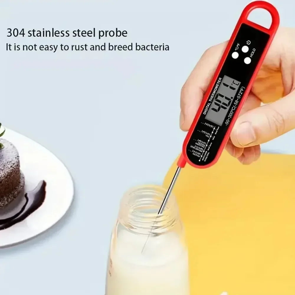 NEW Arrivals -50 300C Waterproof Digital Food Kitchen Thermometer For Oven Meat Cooking Grilling With Rotating LCD Screen Alarm Function Outdoor BBQ Picnic Camping Cooking Accessories