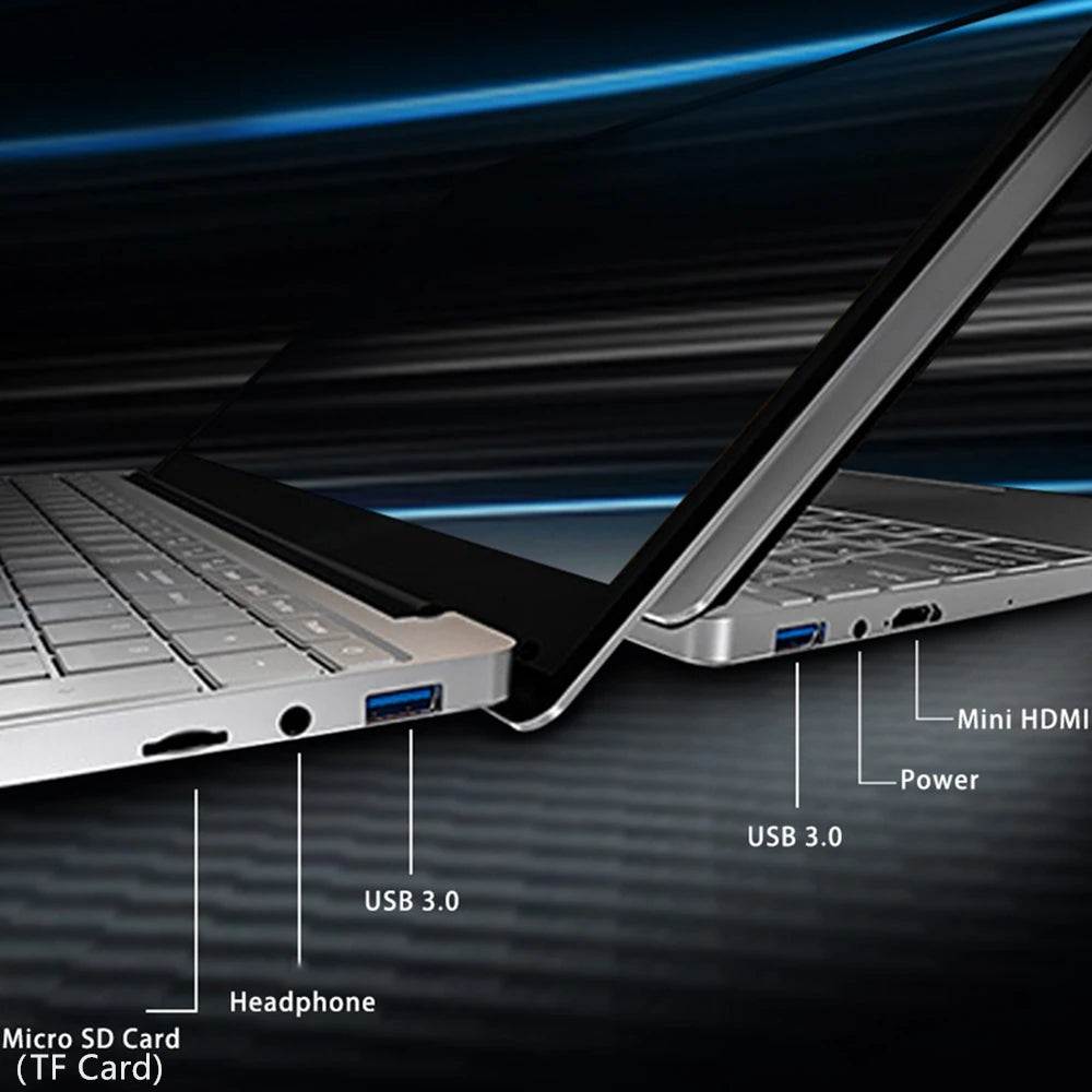 NOTEBOOK 15.6 inch Fingerprint Lock Laptop Windows 11 10 Pro 1920*1080 Portable Intel Celeron Laptop D4 16G RAM 128GB/256GB/512GB/1TB SSD HDMI Port Multi-Languages Computer Laptops Tablets Accessories Supplies Electronics Pr
