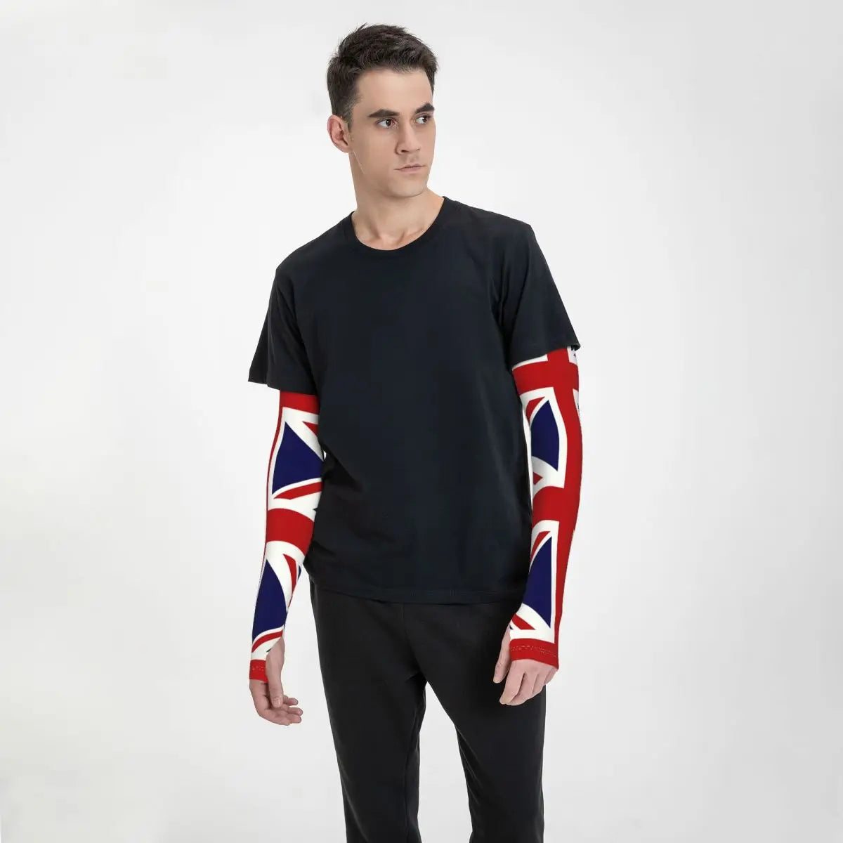 British Union Jack Flag Of The UK Sun UV Protection Arm Sleeves Men Women Athletic Sports for Cycling Running