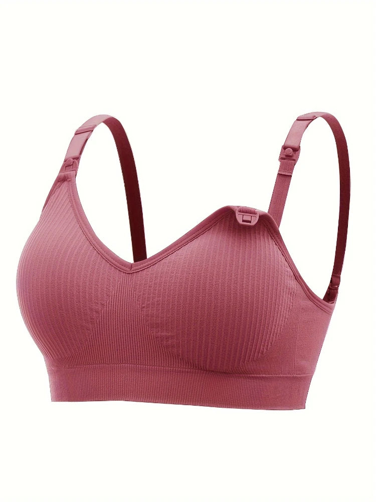 NEW Arrivals 3PCS Set No Steel Ring with Sports Pad Bra Breastfeeding Non-Sagging Vest-Style Pregnant Women's Clothing Underwear Front Buckle Bras