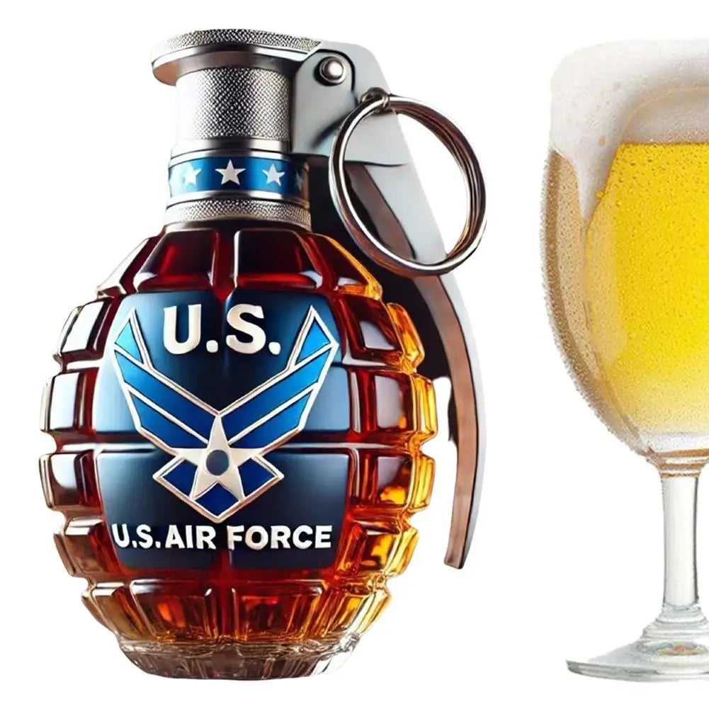 NEW Military Hand Whiskey Bottle Engraved Hand Shape Whiskey Glass For Bar Office Home Decor Wine Cocktail Bottle Statue Decoration