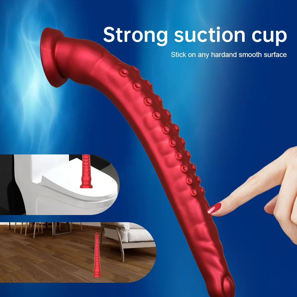 12inch Long Anal Plug Tentacle Huge Butt Plug Liquid Silicone Soft Anal Dildo With Suction Cup Women Men Adult Anal Stimulator