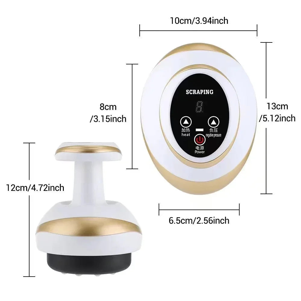 NEW Arrivals Home Electric Gua-Sha Scraping Massage Cupping Body Massager Vacuum Cans Suction Cup Heating Fat Burner Anti-Cellulite Massager Skin Care Supplies