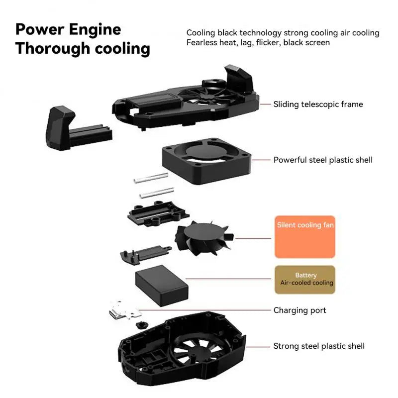 NEW!!!! Cooling Fan For Mobile Phone Rechargeable Battery Cooler Three Speed Adjustable Gaming Radiator Back Clip Phone Heatsink