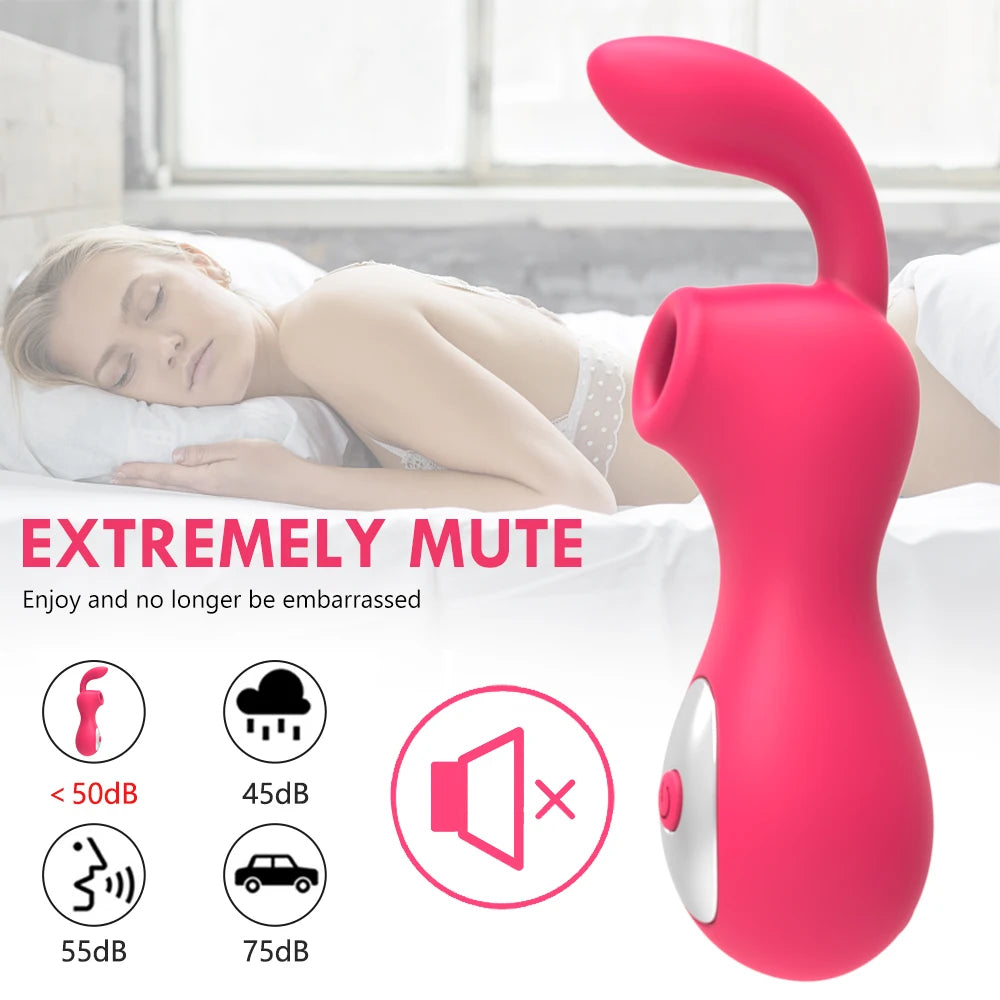 Powerful Clit Sucker Vibrator Clitoris Nipple Sucking Tongue Vibrating Oral Licking Masturbator Vagina Sexy Toys for Adult Women