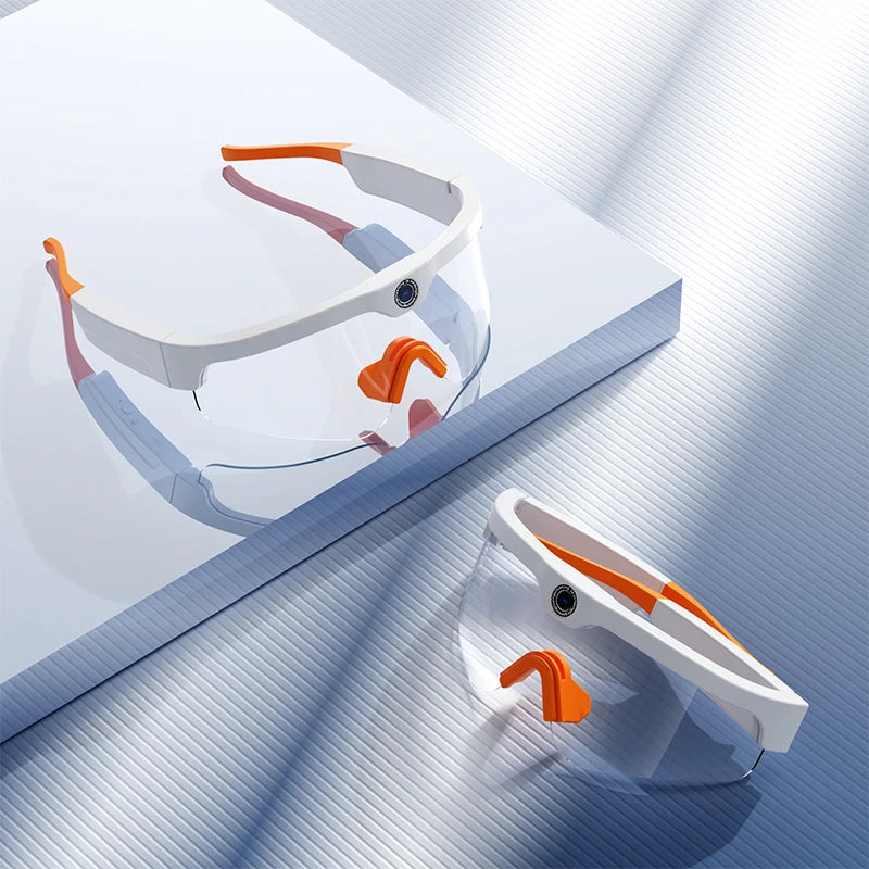 NEW 4K Mini HD Glasses 128G Card Camera, Mini Sports Glasses Camera, Bicycle Video Recorder, Polarized Sunglasses, Bluetooth Glasses Cycling Bikes Security Accessories Sports Supplies
