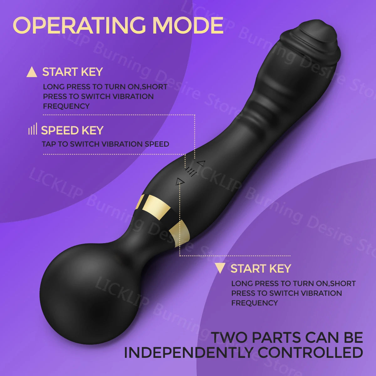 HESEKS AV Magic Wand Massage G-spot Vibrator Clitoral Stimulator Female Masturbation Dildos Vibrator for Women Rechargeable 18+