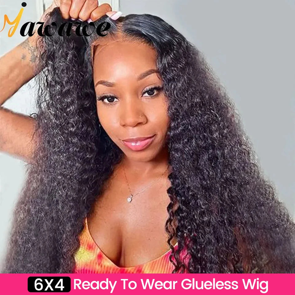NEW Arrivals 20-32Inches Pre-Bleached Glueless Wig Human Natural Hair Ready To Wear Water Wave Pre-Plucked Lace Frontal Wigs For Women Curly HD Lace Wigs Girls Hair Care Accessories