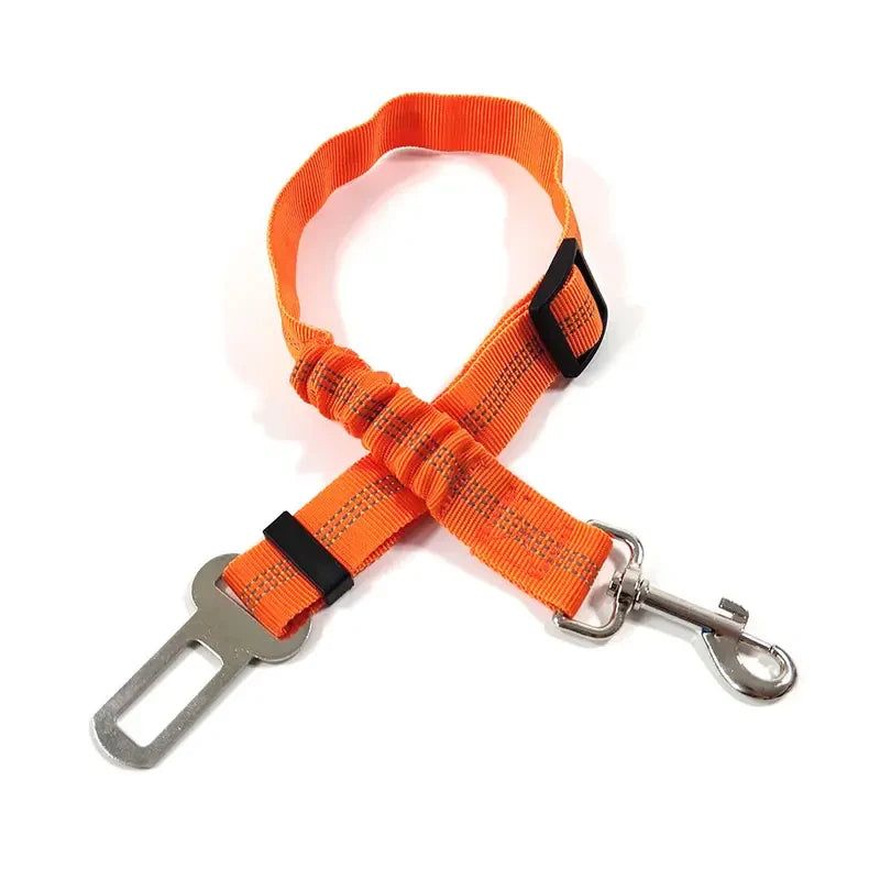 NEW Arrivals Reflective Dog Seat Belt - Adjustable and Durable Harness with Bungee Fabric Belt for Safe and Secure Car Travel Dogs Safety Accessories Pets Supplies