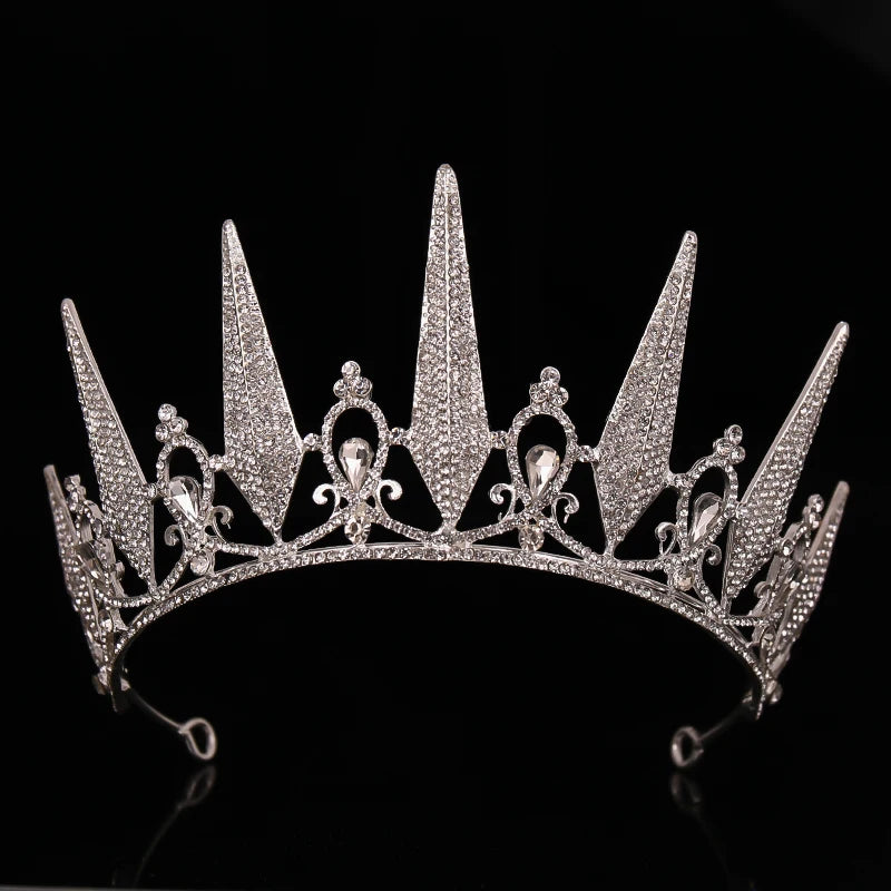 Low-Price Sales are Limited Luxury Wedding Crown Gold Silver Color Rhinestone Crystal Diadem Queen Crown Princess Tiaras Bridal Hair Jewelry Party Hair Accessories Girls Ladies Luxury Jewelry Fashion Accessories Supplies