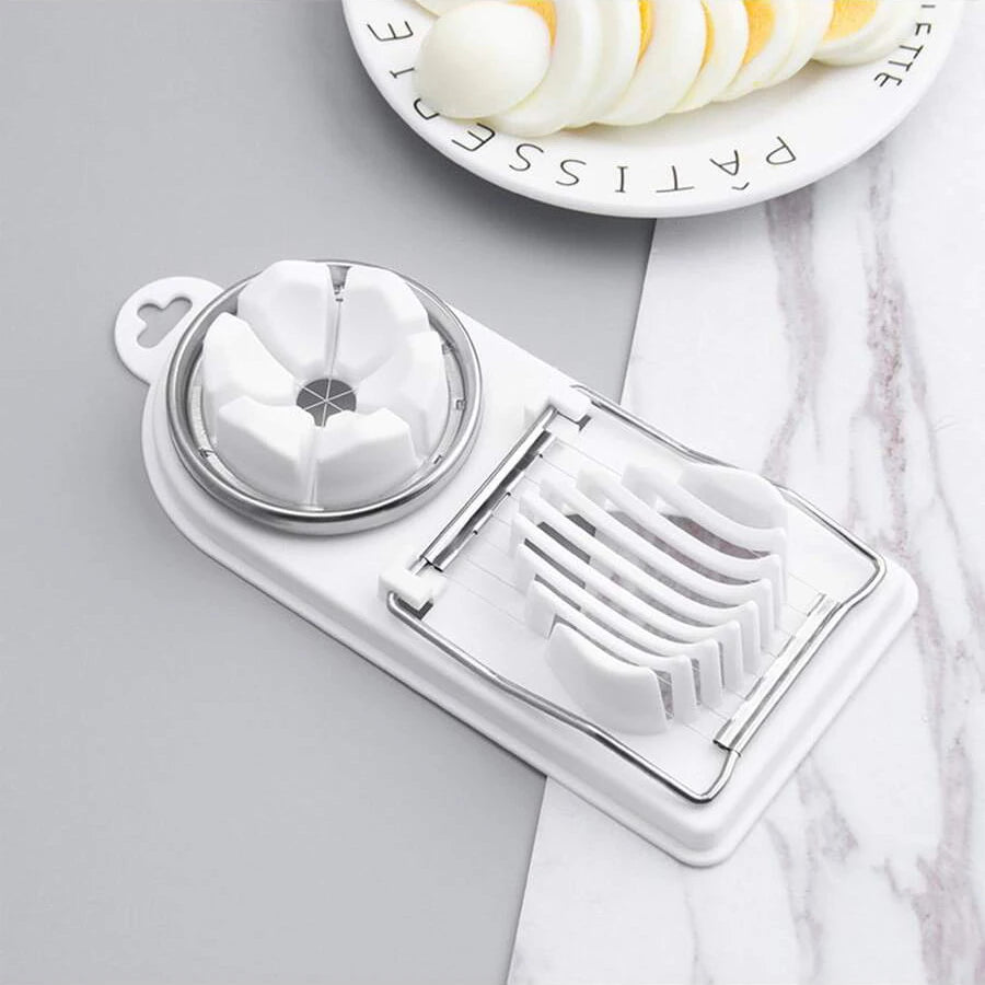 NEW Multifunctional PP Base Egg Cutter Slicer 2-in-1 Stainless Steel Wire Pull Egg Cutter for Hanging High-Quality kitchen Accessory Tools