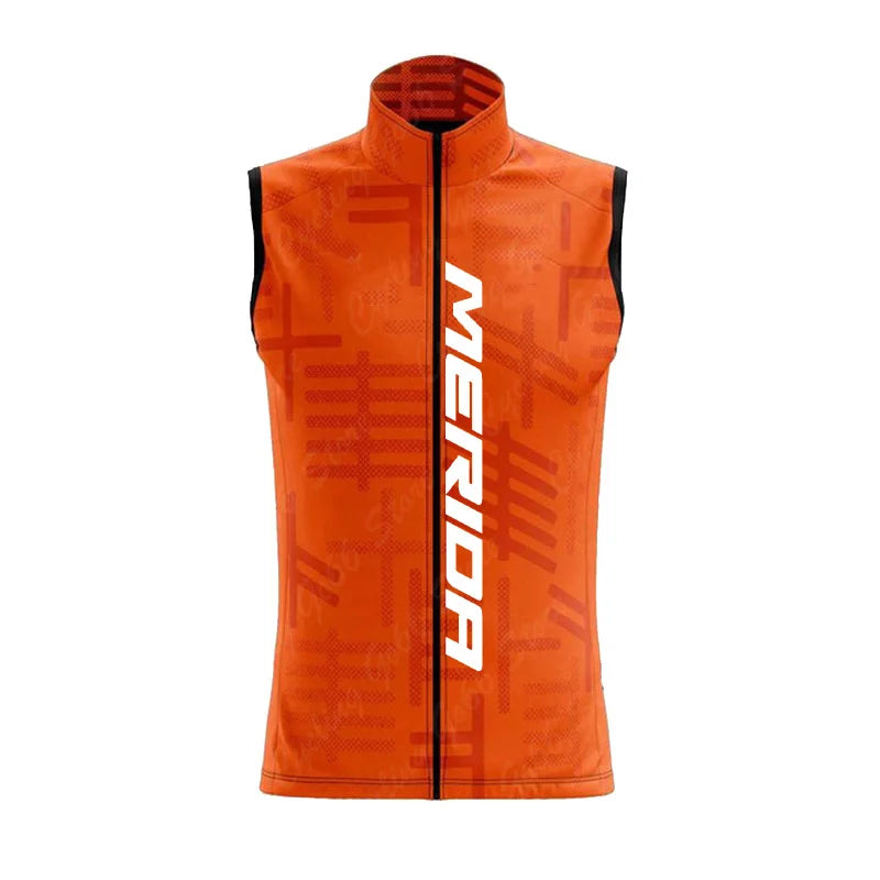 NEW Arrivals S-3XL Plus Size Original Merida Cardigan Chest Vest Cuts Wind Cycling Waterproof Running Vest Man Sleeveless Cycling Jersey Men Summer Men's Vests Sports Apparel Accessories
