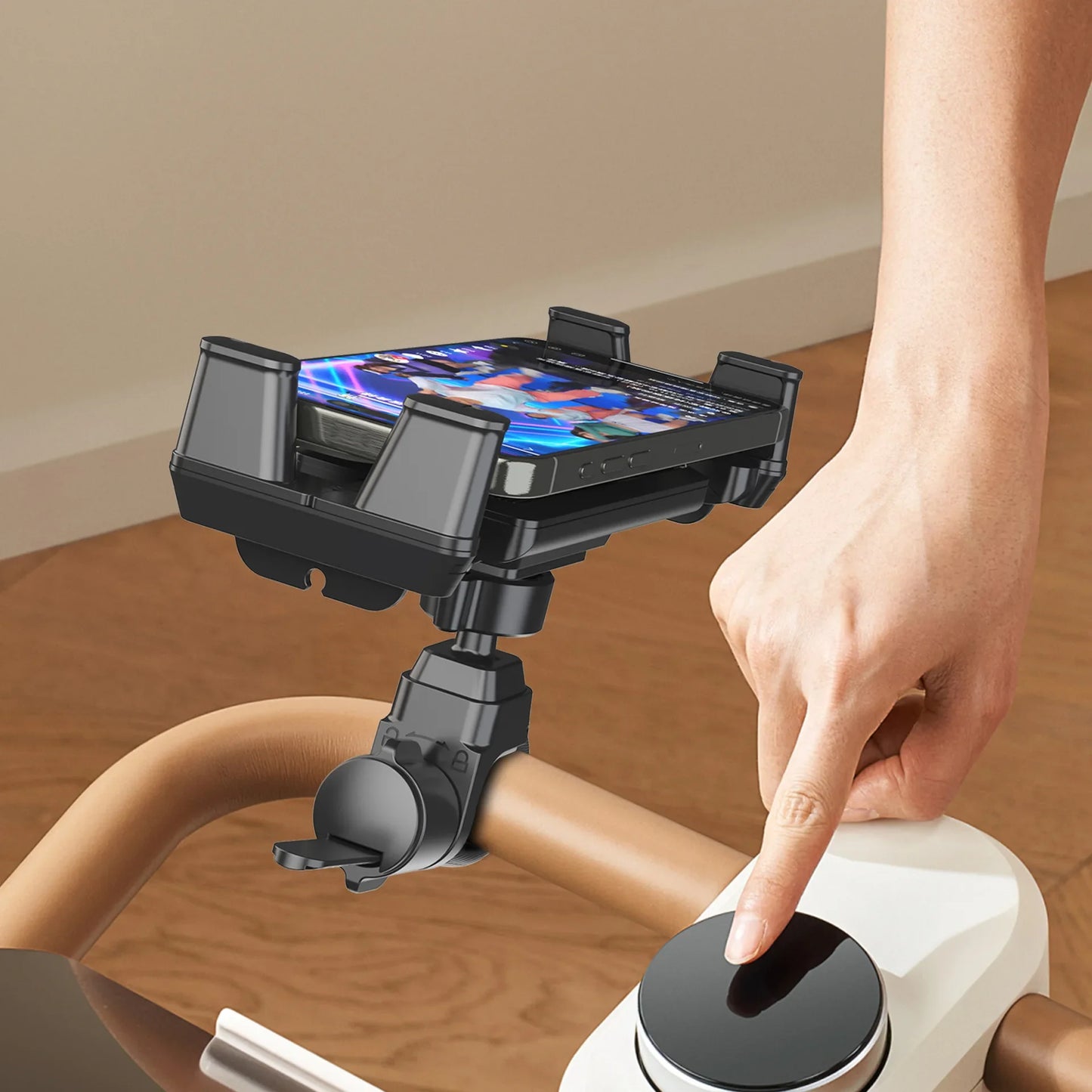 NEW Arrivals Universal Mountaintop Electric Vehicle Dynamic Bicycle Fitness Equipment Baby Phone Tablet Anti-Loose Support Holder Sports Supplies