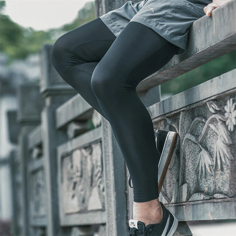 Summer Cycling Leg Compression Sleeves Outdoor Sports Quick Dry Knee Protection Leggings Running Basketball Anti UV