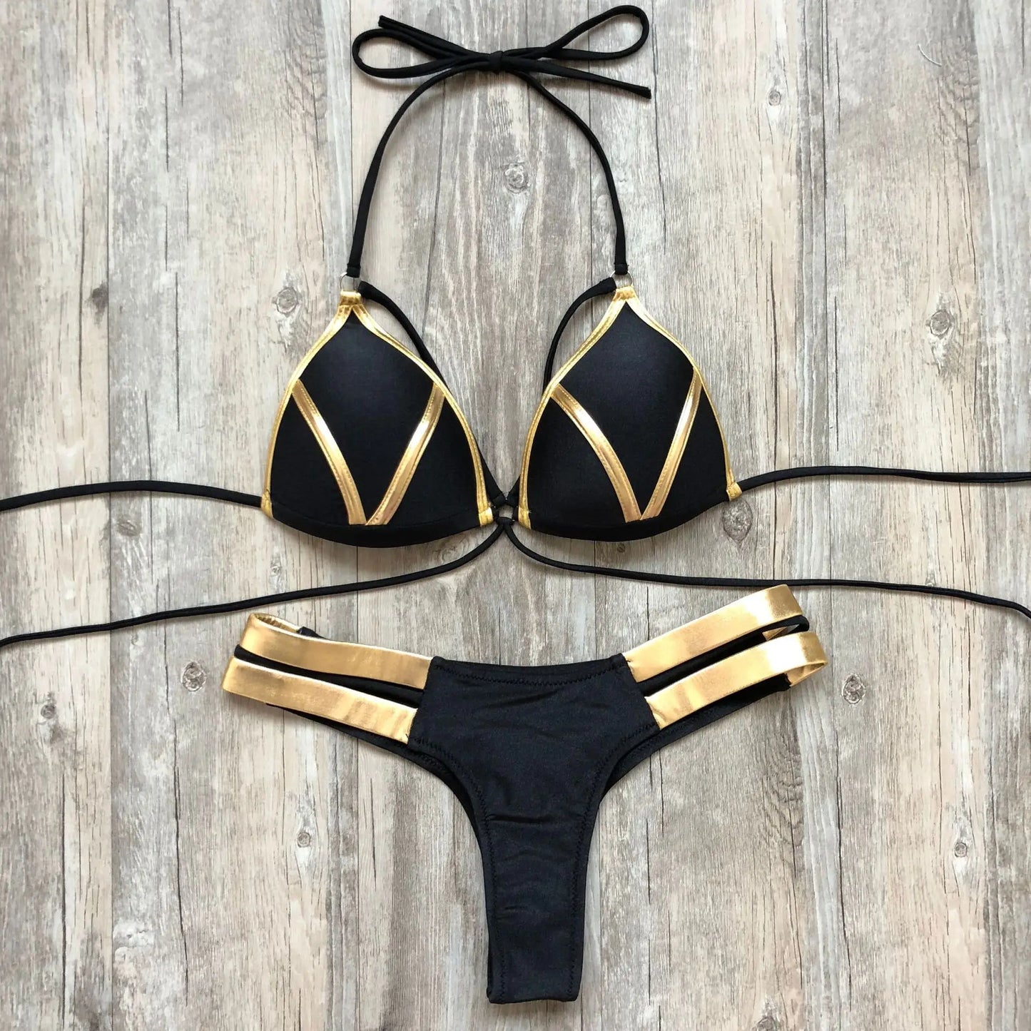 Gold Stamping Women Bikini Set Sexy Padded Women Swimsuit Push Up Bikini Swimwear Summer Beachwear Brazil Bathing Suit