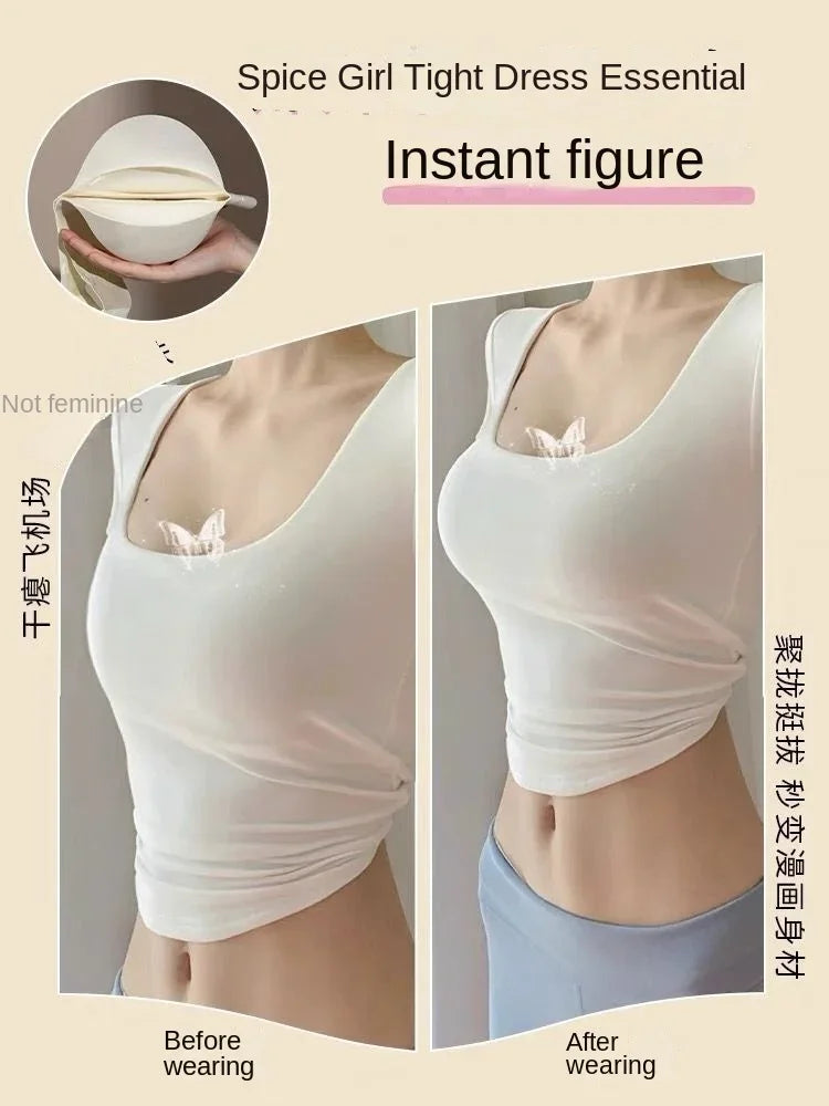 NEW Arrivals Black/White Color 12cm Extreme Push Up Strapless Bra for Small Chest Non-Slip Thick Padded Lingerie AA-A Cup Adhesive Bustier with Gathered Design