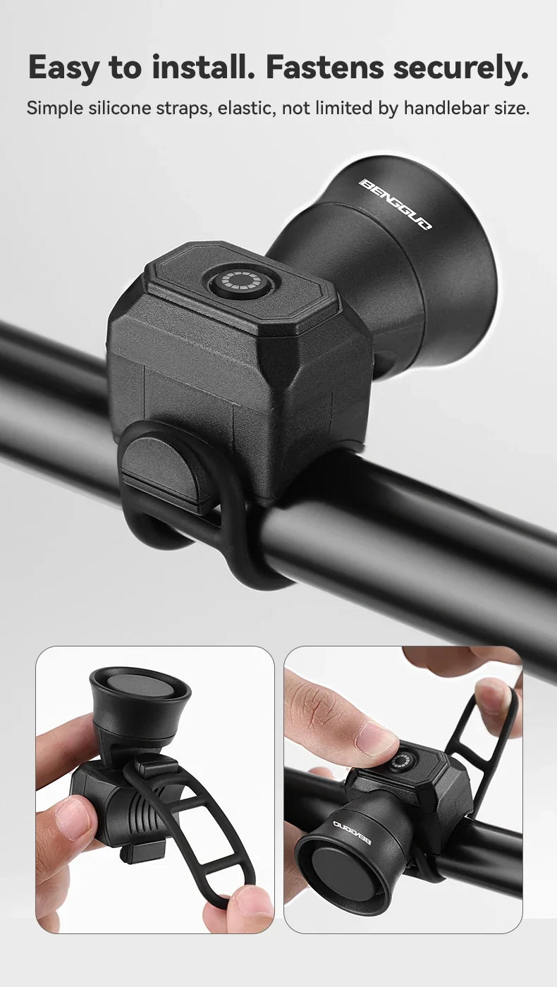 NEW Arrivals Bicycle Horn Mountain Bike Mini USB Charging Waterproof Electronic Bike Bell Riding Equipment Children's Scooter Accessories