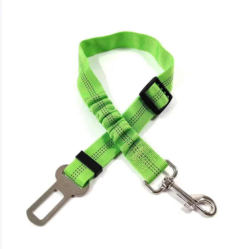 NEW Arrivals Reflective Dog Seat Belt - Adjustable and Durable Harness with Bungee Fabric Belt for Safe and Secure Car Travel Dogs Safety Accessories Pets Supplies