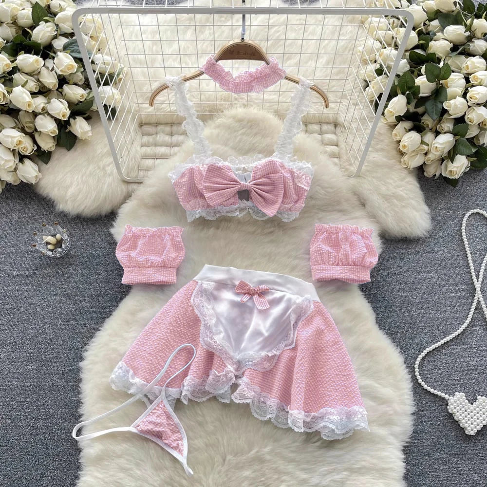Women's Hollow Combination Bodysuit Slim Fit Erotic Mesh Lace Jumpsuit Bodysuit Sexy Fashion Pajamas