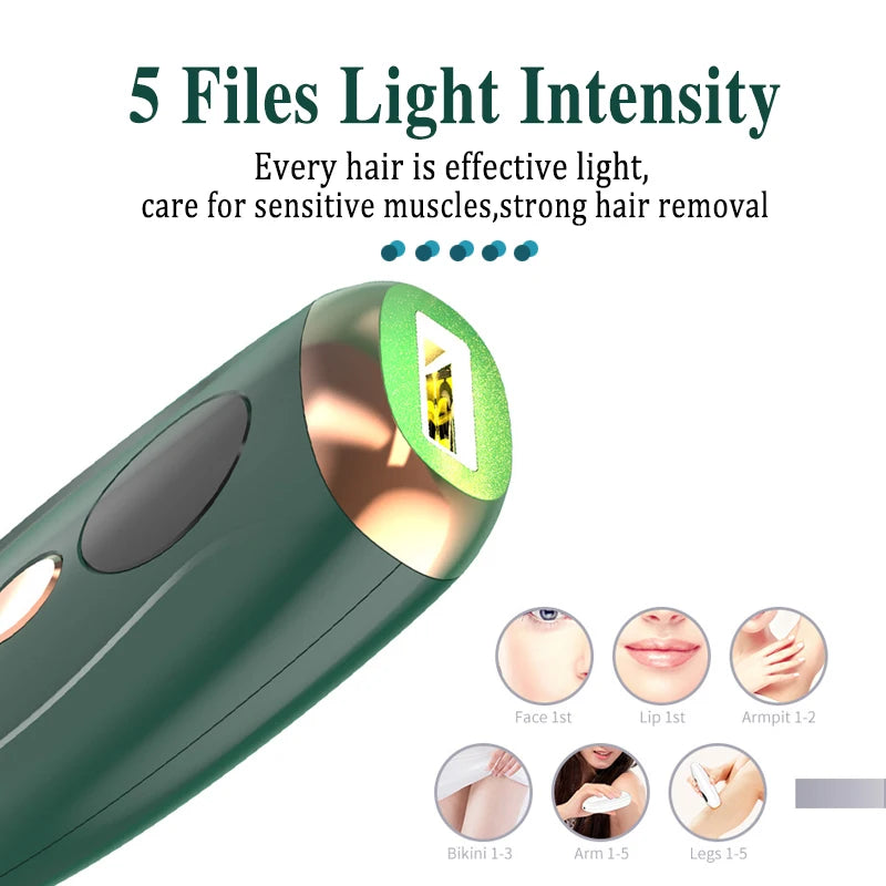 Laser Epilator Painless For Women Hair Removal Home Use Devices Body Bikini IPL 500000 Flash Depilator Pulses Permanent Epilator