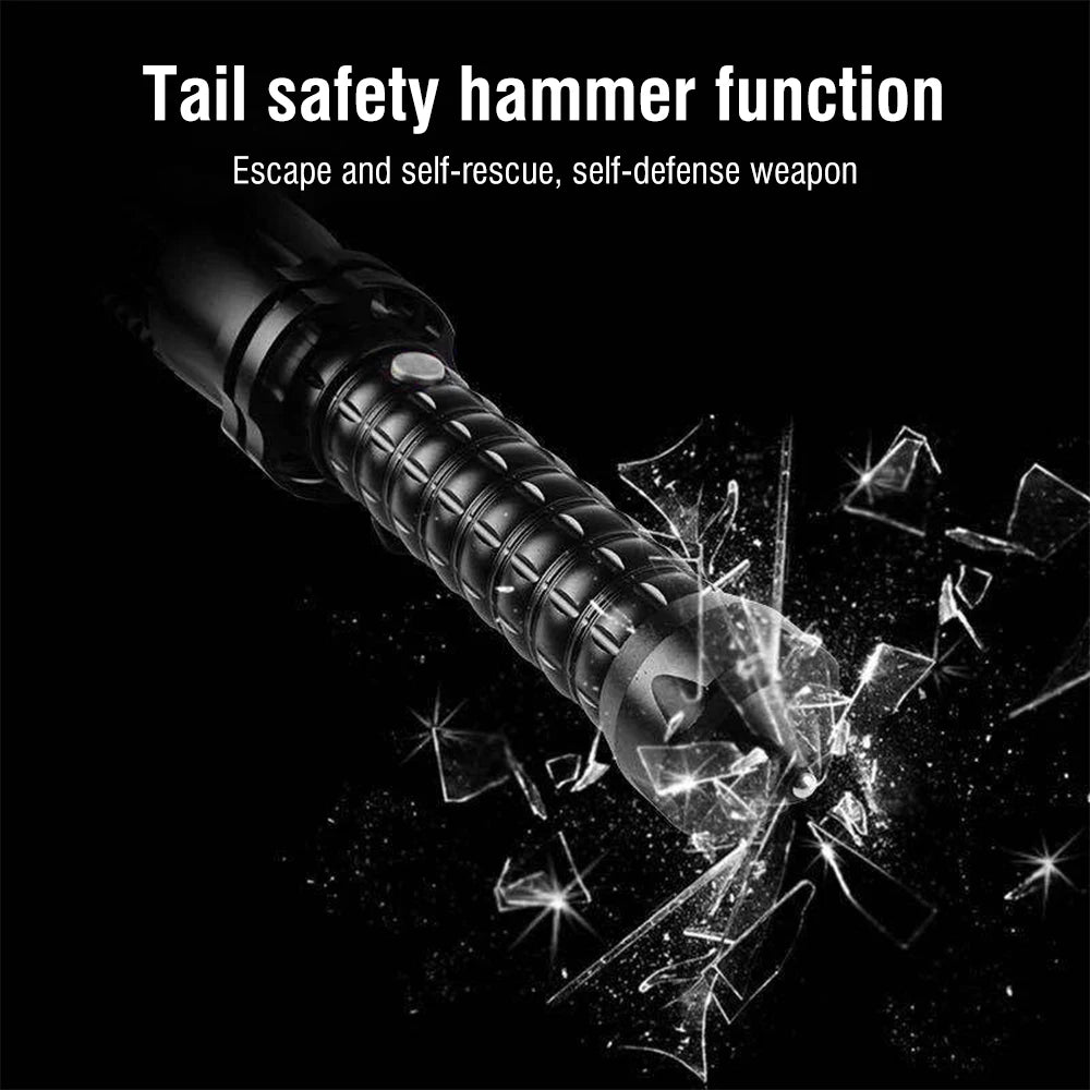 NEW Arrivals Top Quality Baseball Bat LED Flashlight Zoomable Self Defense Flashlight Aluminum Alloy Torch for Emergency Anti Riot Tactical Lamp Car Women Men Outdoor Safety Security Supplies