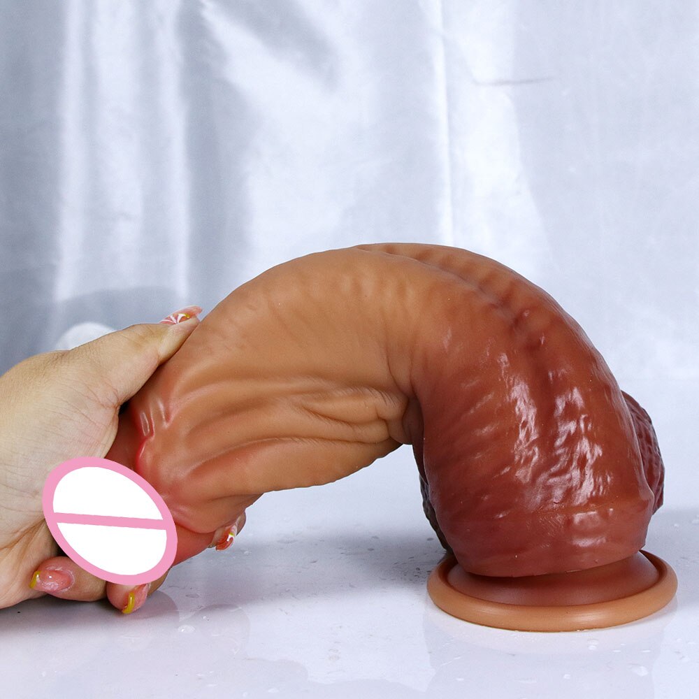 Realistic Big Diameter Dildo Soft Flesh Real with Suction Cup Dick Muscles Large G-spot Sex Anus Toys for Women Men Supplie Toys