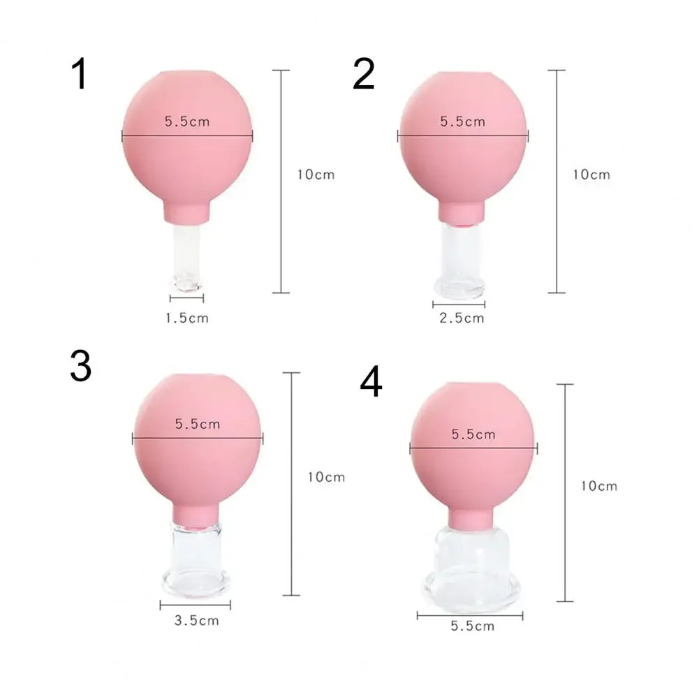 Vacuum Cupping Glass Jar Cellulite Massager For Face Acupuncture Suction Cup Slimming Fat Burning Health Care Face Sucker