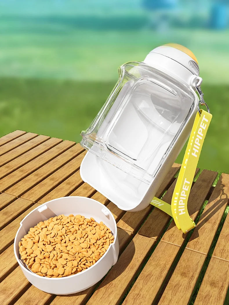New Dog Ton Ton 1500ML Large Capacity Pet Outdoor Travel Hiking Running Drinking Pot Cat Water Dispenser Portable Cup Water and Food Integrated Bowl Pets Supplies