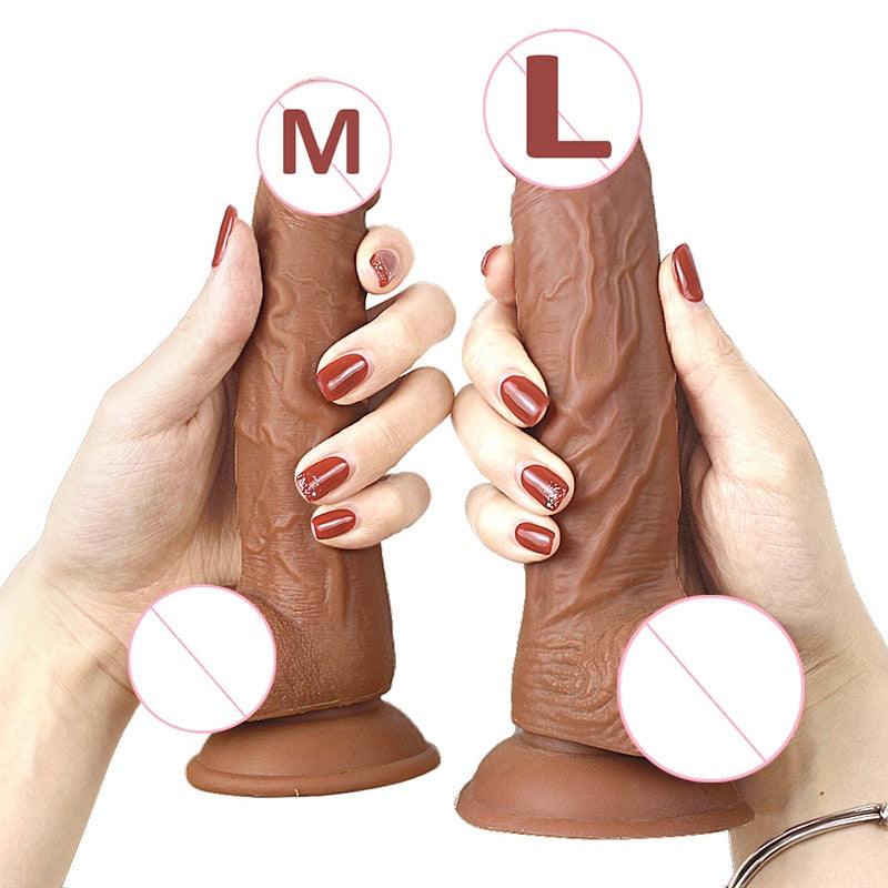 Gelugee Realistic Silicone Dildo Huge Sucker Soft Dildos for Women Masturbator Female Vagina Massage Anal Plug Sex Product 18+