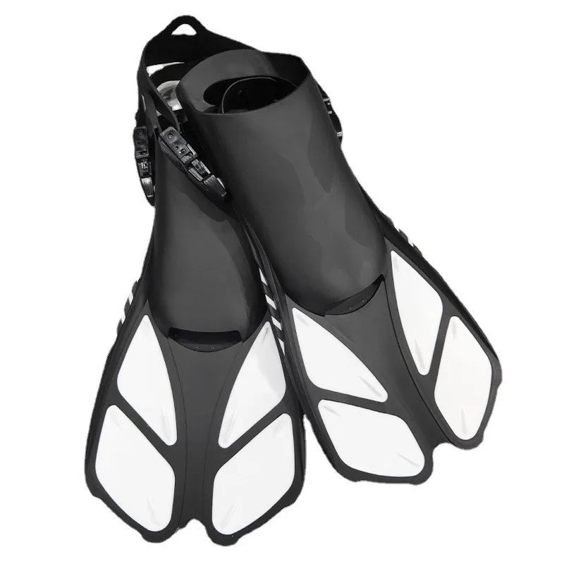 QYQ Frog Shoes Adult Fins with Adjustable Buckles Open Heels Designed for Snorkeling Scuba Diving