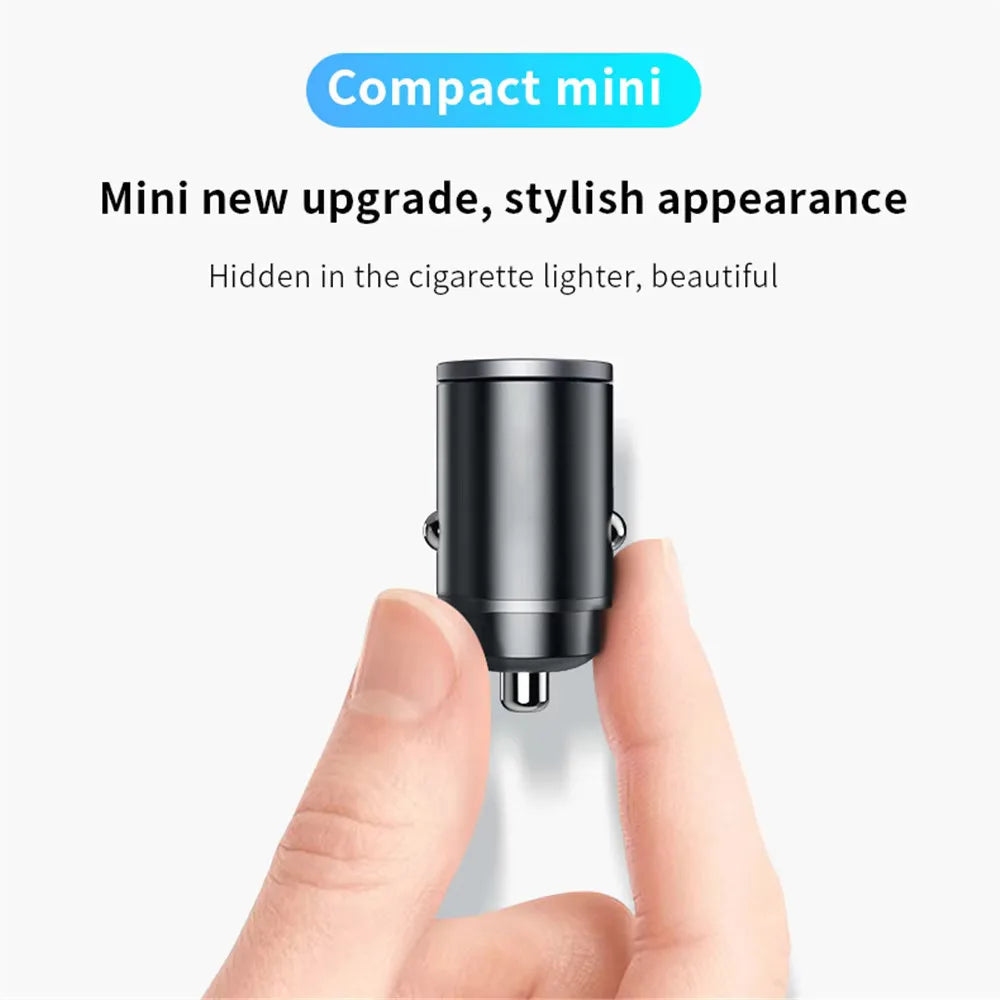 NEW 200W QC3.0 PD Mini Car Charger 12-24V Lighter Fast Charging Car USB Type C Charger for Xiaomi Samsung Huawei iPhone Power