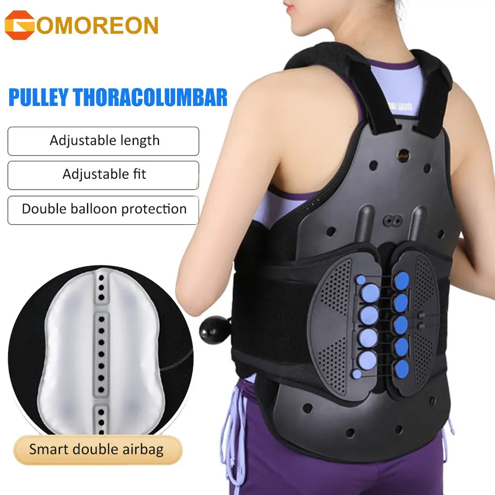 NEW High Quality Instrument Adults Kids Thoracic Full Back Brace Belt Kyphosis, Osteoporosis, Treatment Compression Fractures, Upper Spine Injuries Therapy, Pain Relief, Pre or Post Surgery Body Care Supplies Devices Health