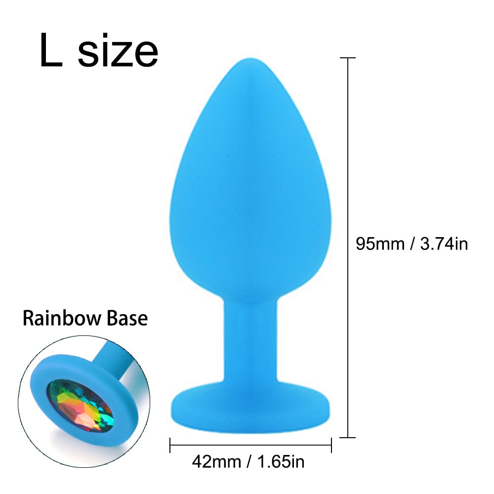 3 Sizes Sex Shop Adult Silicone Jewelry Anal Trainer Sex Prostate Back Yard Toy Anal Butt Plug for Women Man Couple Gay Unisex