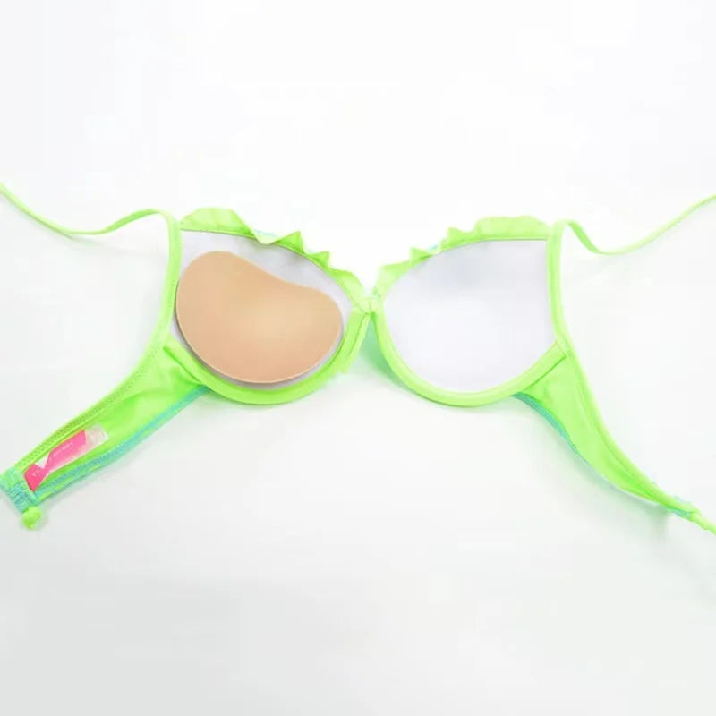 Bikini Chest Pad Bikini Set Push Up Padded Bikinis Swimsuit Women Swimwear Women Thicker Breathable Sponge Bra Pad
