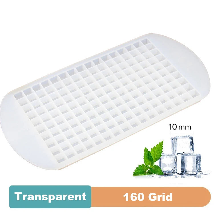 NEW Arrivals 4PCS Set 160 Grid Big Ice Tray Mold Giant Jumbo Large Food Grade Silicone Ice Cube Square Tray Mold DIY Ice Maker Ice Cube Tray for Cocktails