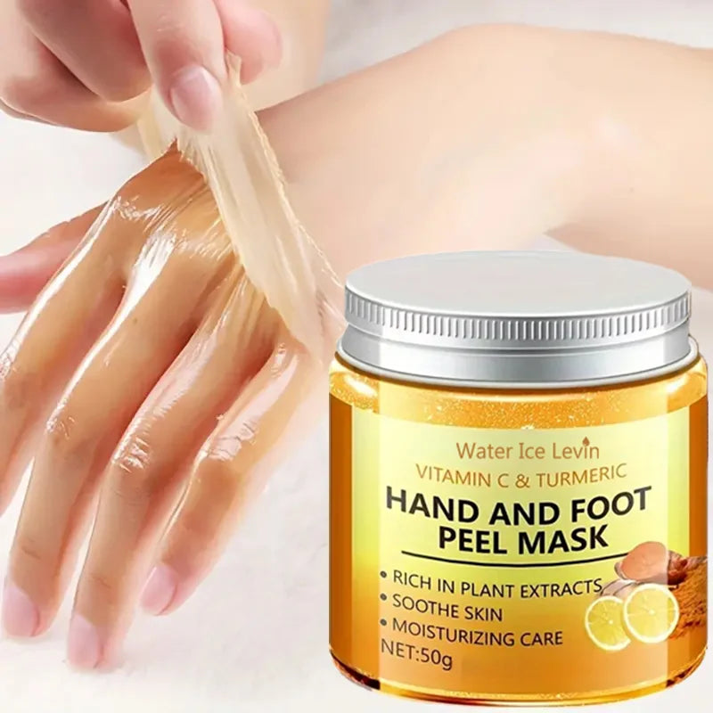 NEW Arrivals Vitamin C and Turmeric Hand Wax Mask for Hands and Feet, Smoothing Skin, Gently Cleansing Hand Mask, illuminating Hand Skin Care Supplies