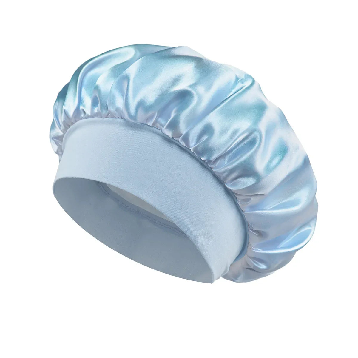 NEW Arrivals 13 Colors Soft Silk Satin Lined Bonnet Large Satin Hair Bonnet Household Sleep Shower Cap Hair Wrap Cover for Long Hair Ladies Beauty Salon Spa Tools Women Hair Care Accessories